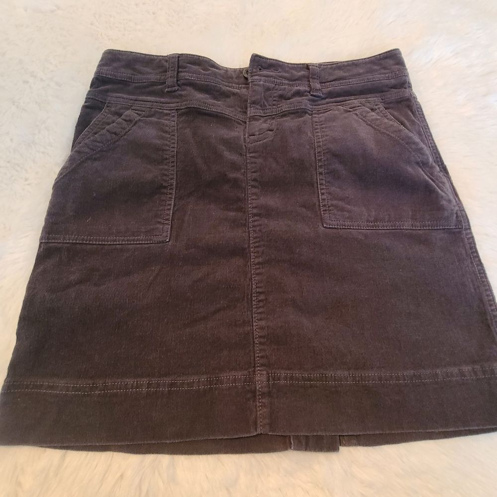 Womens The North Face Sz 6 Corduroy Gray Skirt